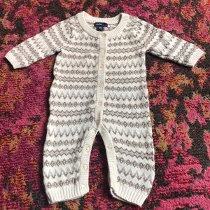 Baby GAP sweater onesie 0-3M